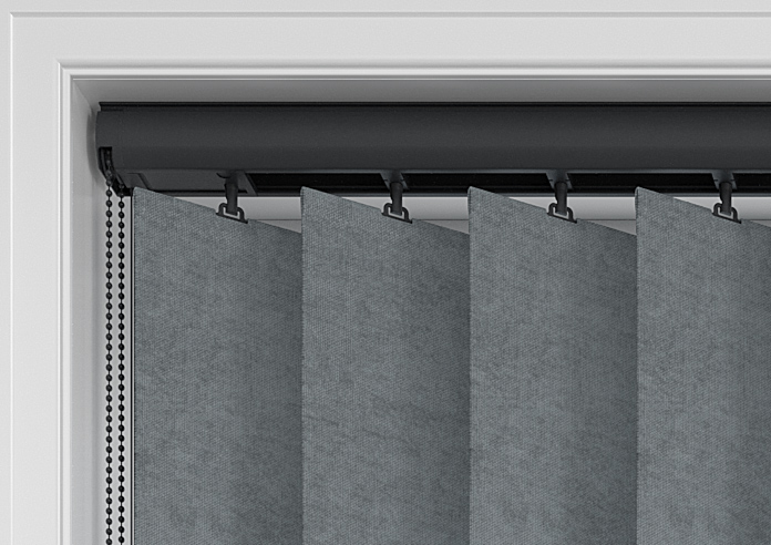 Flori Faux Suede (Blackout), Moody Grey - Vertical Blind - Image 11